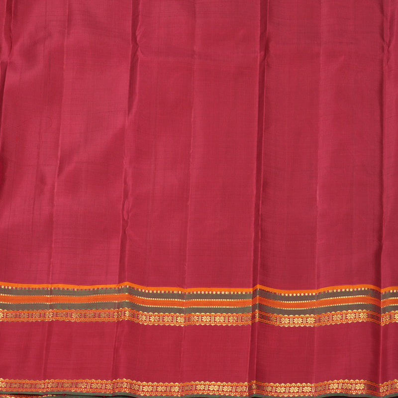 Hayagrivas Handloom Mayilkazhuthu Kanjivaram Silk Saree with Maroon Border KBF989I10-1