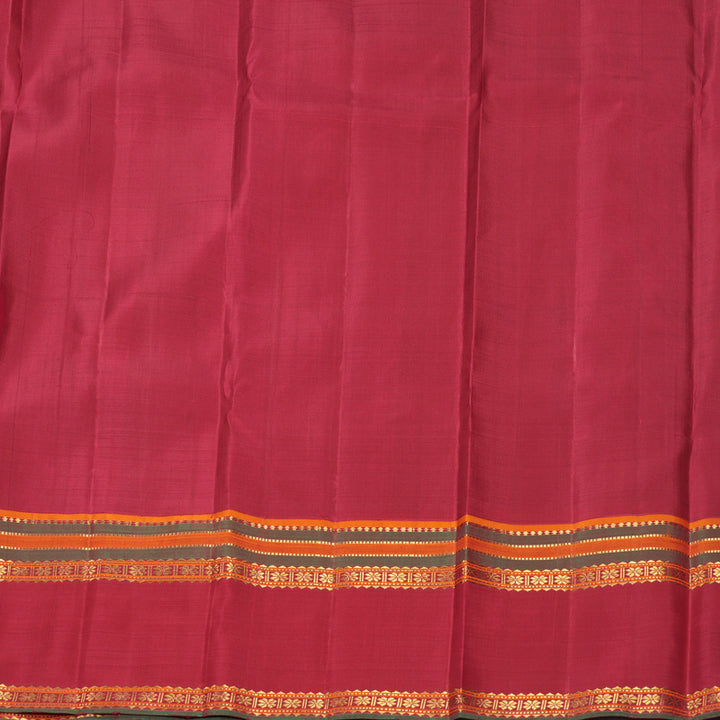 Hayagrivas Handloom Mayilkazhuthu Kanjivaram Silk Saree with Maroon Border KBF989I10-1
