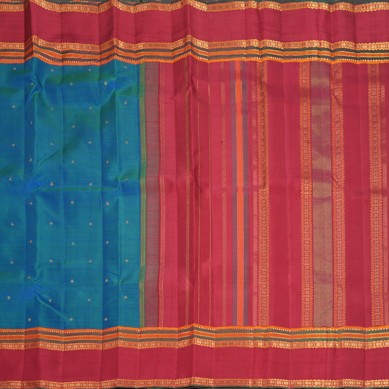 Hayagrivas Handloom Mayilkazhuthu Kanjivaram Silk Saree with Maroon Border KBF989I10-1