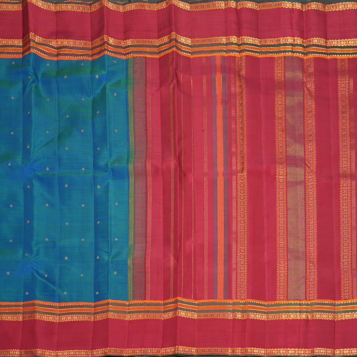 Hayagrivas Handloom Mayilkazhuthu Kanjivaram Silk Saree with Maroon Border KBF989I10-1