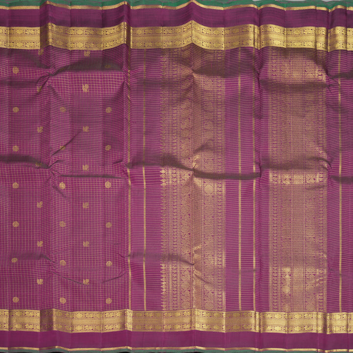 Hayagrivas Handloom Purple Kanjivaram Silk Saree KBF989I13-1