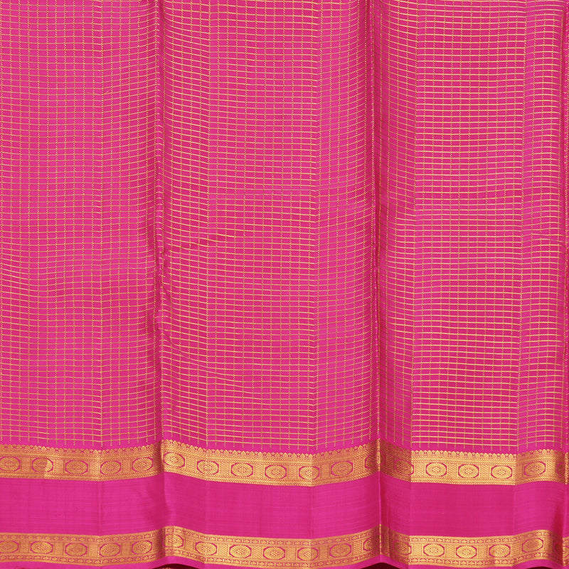 Hayagrivas Handloom Rani Pink Kanjivaram Silk Saree KBF991I11-1