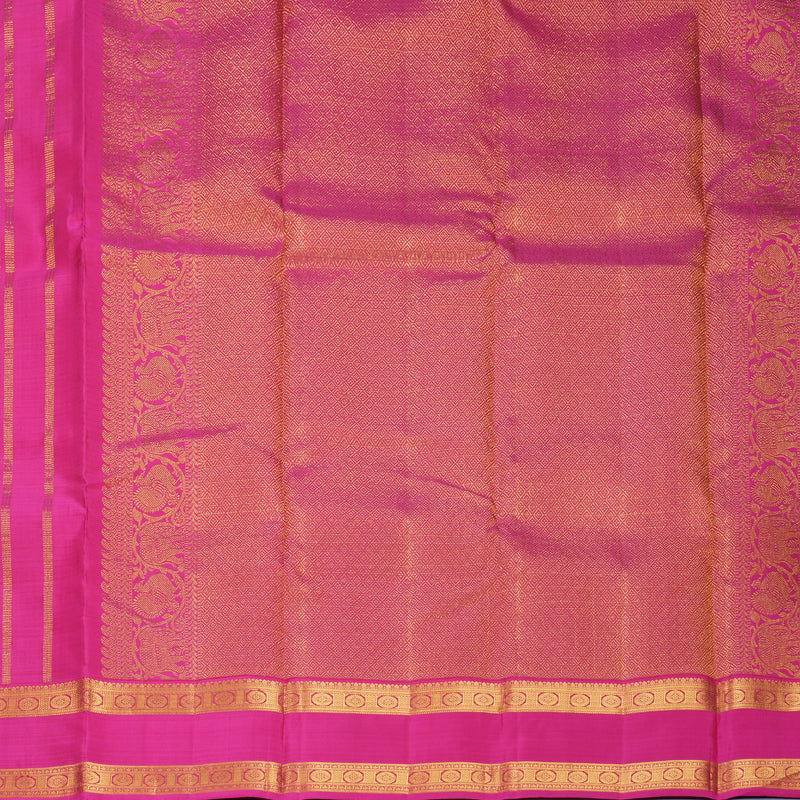 Hayagrivas Handloom Rani Pink Kanjivaram Silk Saree KBF991I11-1