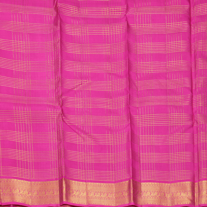 Hayagrivas Handloom Purple Kanjivaram Silk Saree with Pink Border KBF991I12-1