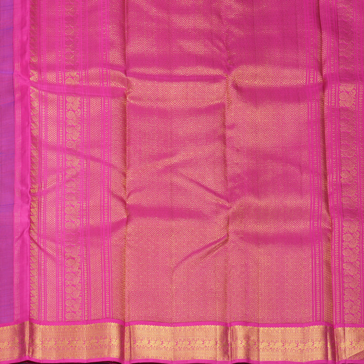 Hayagrivas Handloom Purple Kanjivaram Silk Saree with Pink Border KBF991I12-1