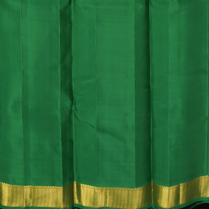 Hayagrivas Handloom Mambazham Orange Kanjivaram Silk Saree with Dark Green Border KBF991I4-1
