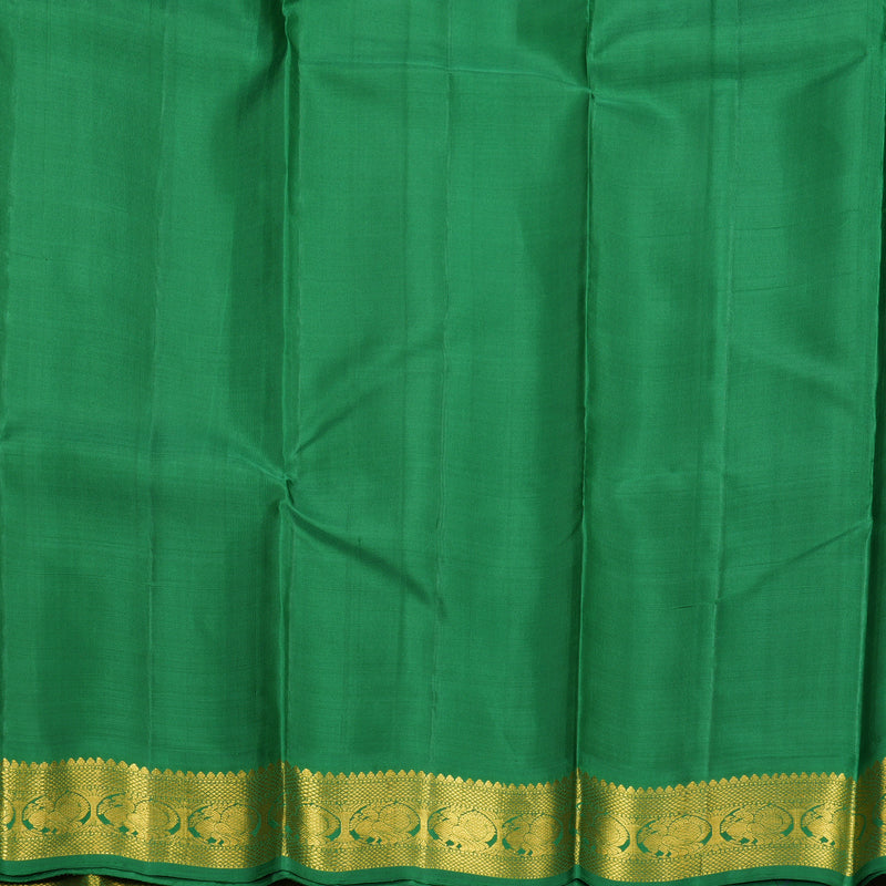 Hayagrivas Handloom Purple Kanjivaram Silk Saree with Dark Green Border KBF991I5-1