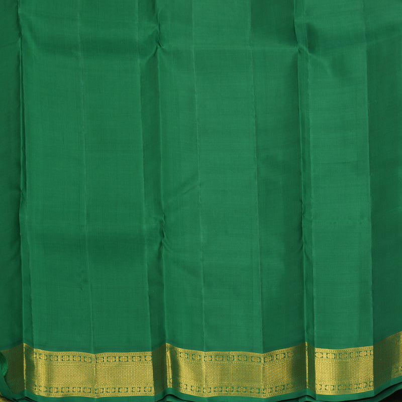 Hayagrivas Handloom Maroon Kanjivaram Silk Saree with Dark Green Border KBF991I6-1
