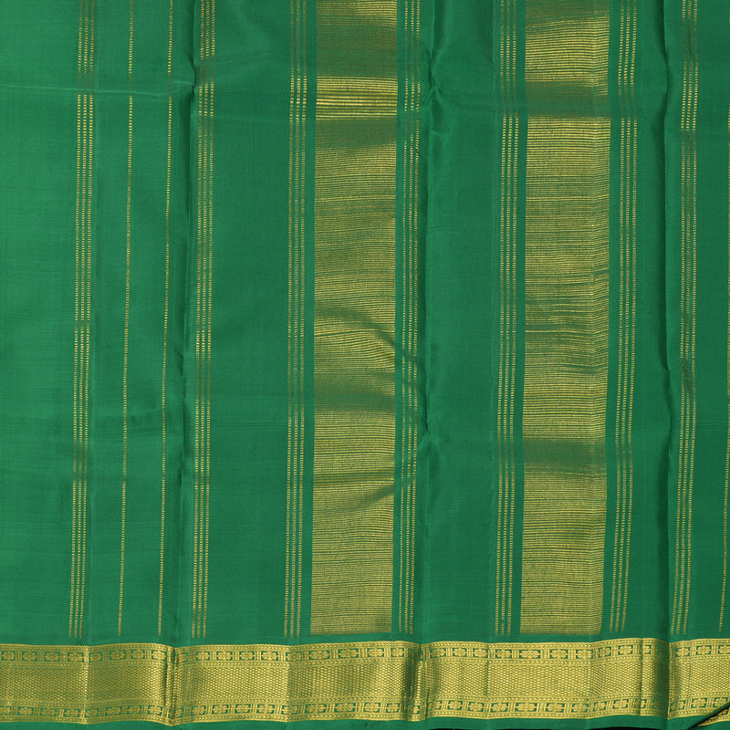 Hayagrivas Handloom Maroon Kanjivaram Silk Saree with Dark Green Border KBF991I6-1