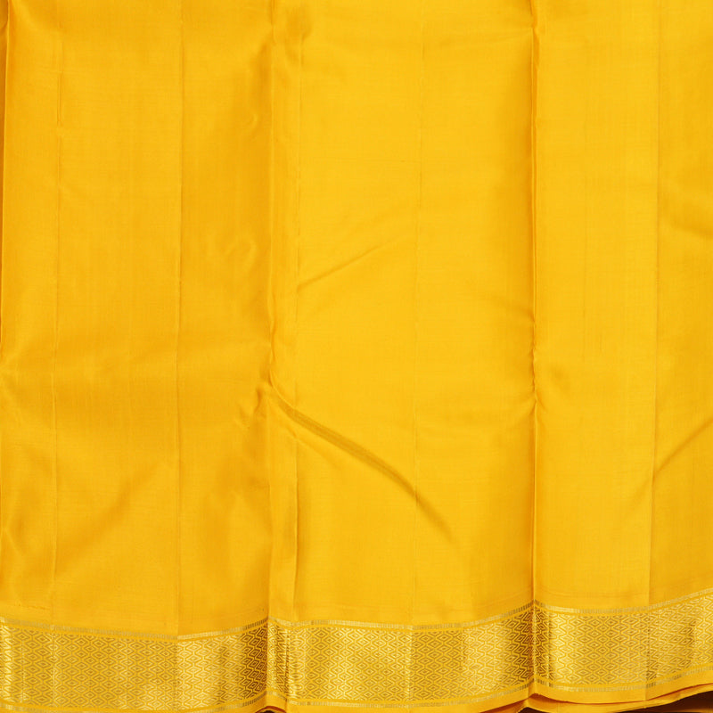 Hayagrivas Handloom Wine Maroon Kanjivaram Silk Saree with Yellow Border KBF991I7-1