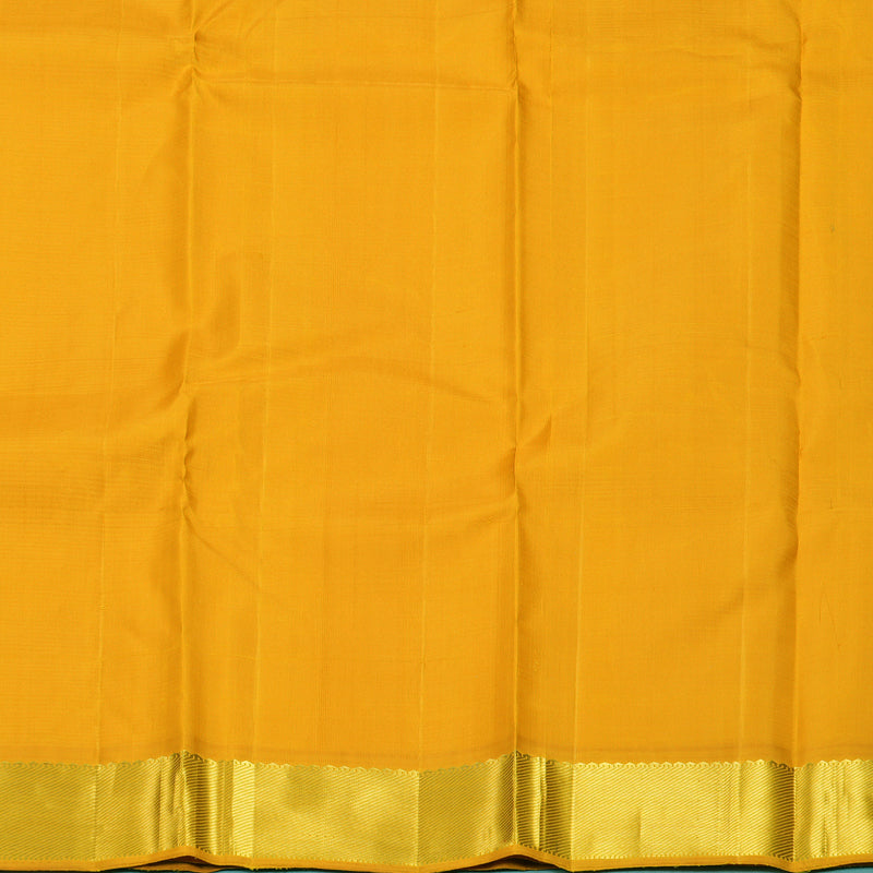 Hayagrivas Handloom Yellow Stripes Kanjivaram Silk Saree with Mustard Yellow Border KBF992I2-1