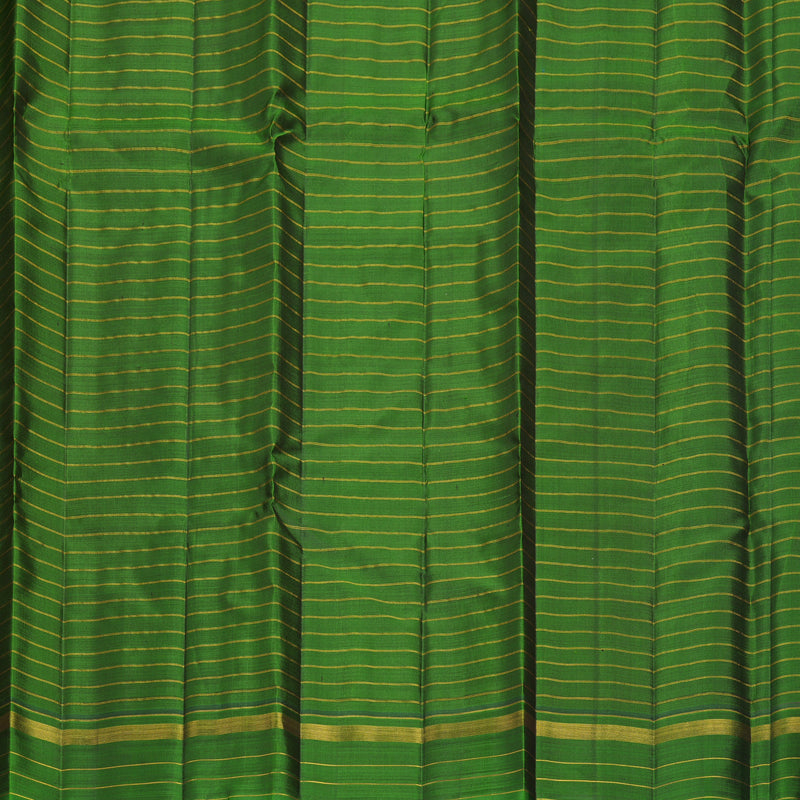 Hayagrivas Handloom Purple Kanjivaram Silk Saree with Leaf Green Border KBF993I1-1