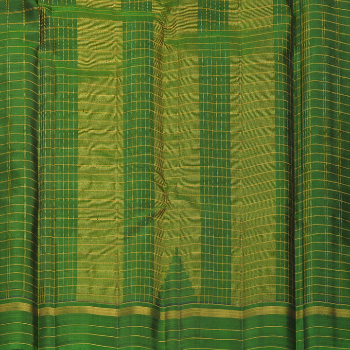 Hayagrivas Handloom Purple Kanjivaram Silk Saree with Leaf Green Border KBF993I1-1