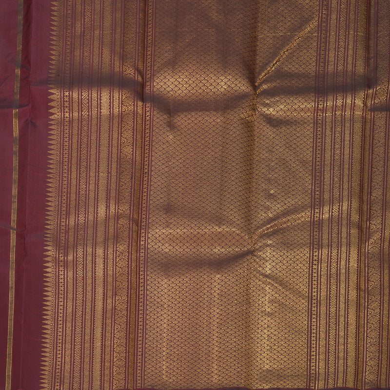 Hayagrivas Handloom Wine Maroon Kanjivaram Silk Saree KBF994I1-1