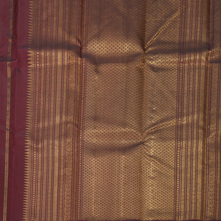 Hayagrivas Handloom Wine Maroon Kanjivaram Silk Saree KBF994I1-1