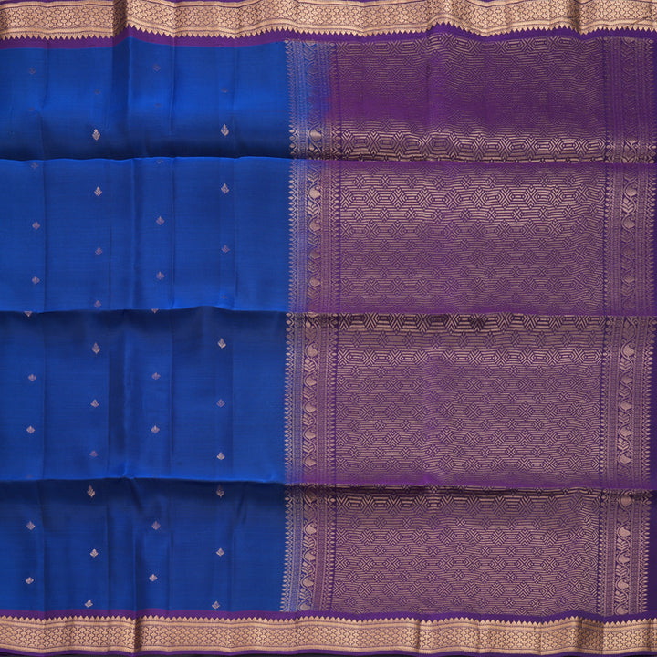 Hayagrivas Royal Blue Handloom Soft Silk Saree KBF996I1-1