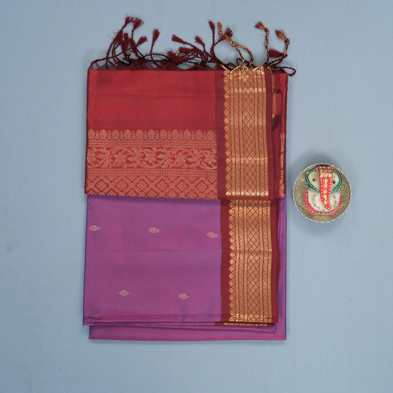 Hayagrivas Wine Purple Handloom Soft Silk Saree KBF996I1-12