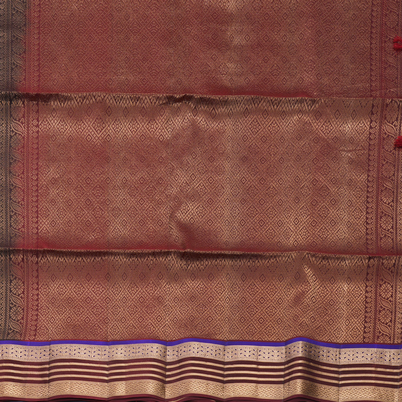 Hayagrivas Kanchana Brown Handloom Soft Silk Saree KBF996I1-3