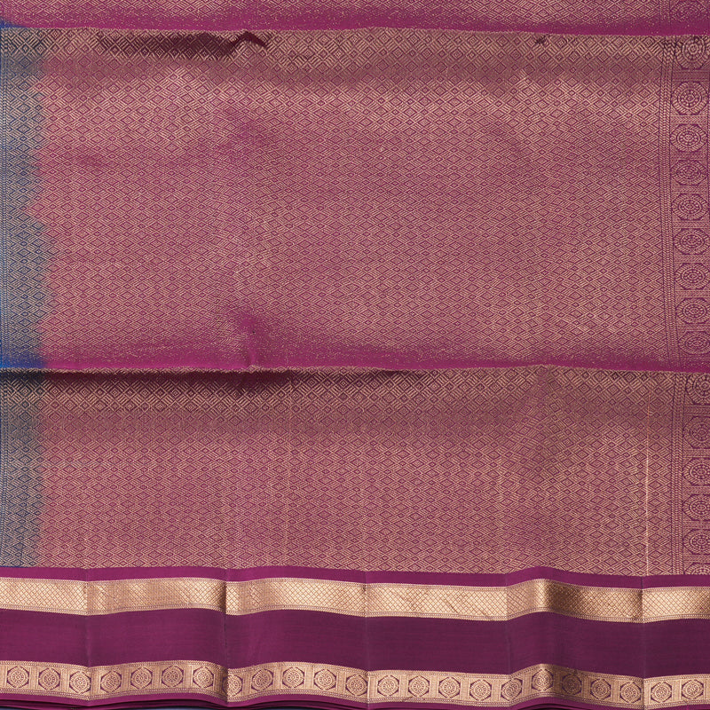 Hayagrivas Ramar Blue Handloom Soft Silk Saree KBF996I1-5