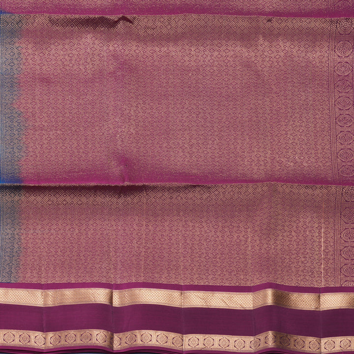 Hayagrivas Ramar Blue Handloom Soft Silk Saree KBF996I1-5