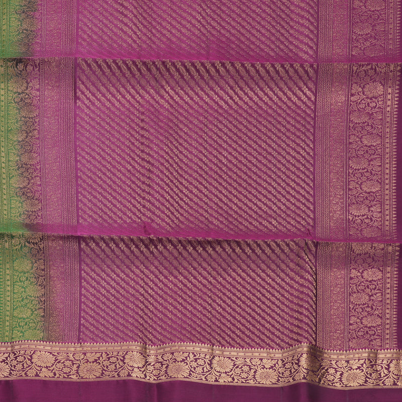 Hayagrivas Leaf Green Handloom Soft Silk Saree KBF996I1-6