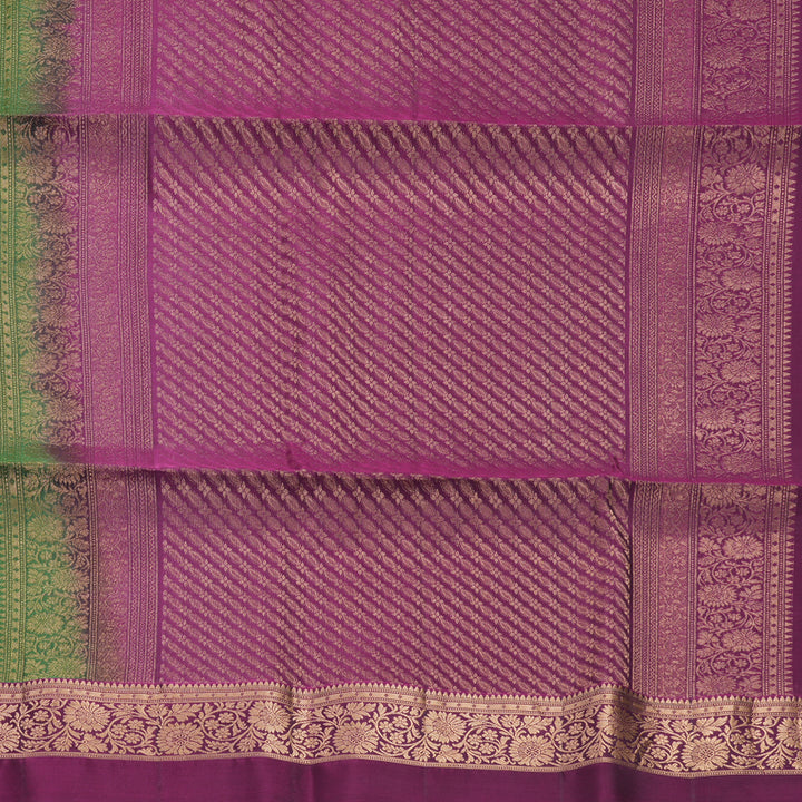 Hayagrivas Leaf Green Handloom Soft Silk Saree KBF996I1-6
