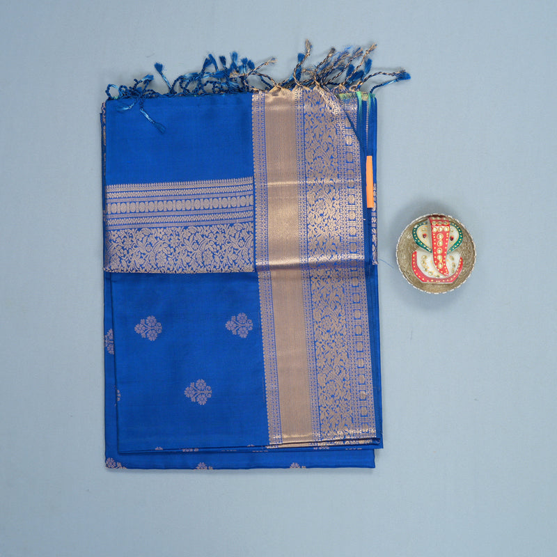 Hayagrivas Royal Blue Handloom Soft Silk Saree KBF998I1-3