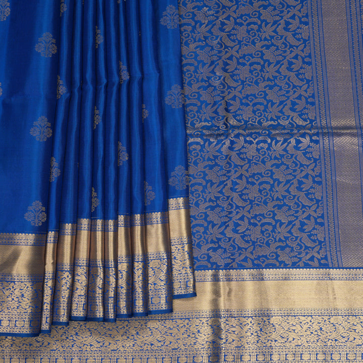 Hayagrivas Royal Blue Handloom Soft Silk Saree KBF998I1-3