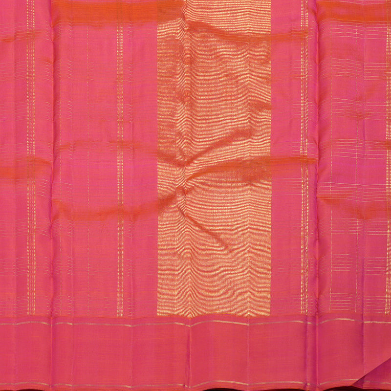Hayagrivas Handloom Purple Kanjivaram Silk Saree with Pink Border KBF9D3-1