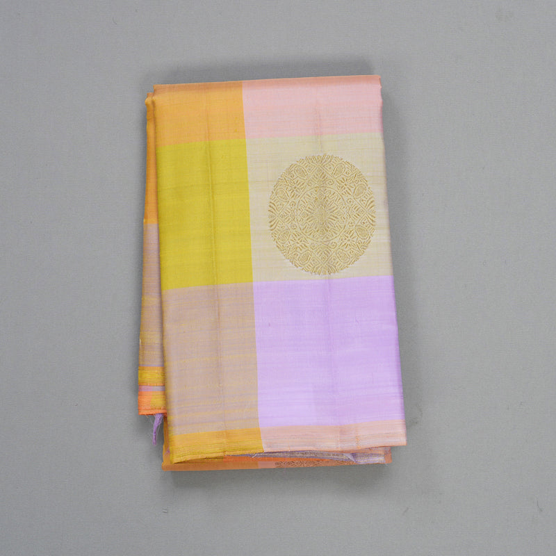 Hayagrivas Handloom Pastel Checks Kanjivaram Silk Saree KBFL151F1-1-SBS