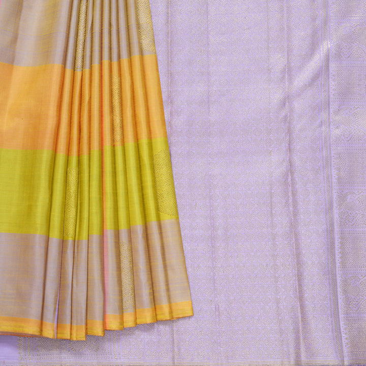 Hayagrivas Handloom Pastel Checks Kanjivaram Silk Saree KBFL151F1-1-SBS