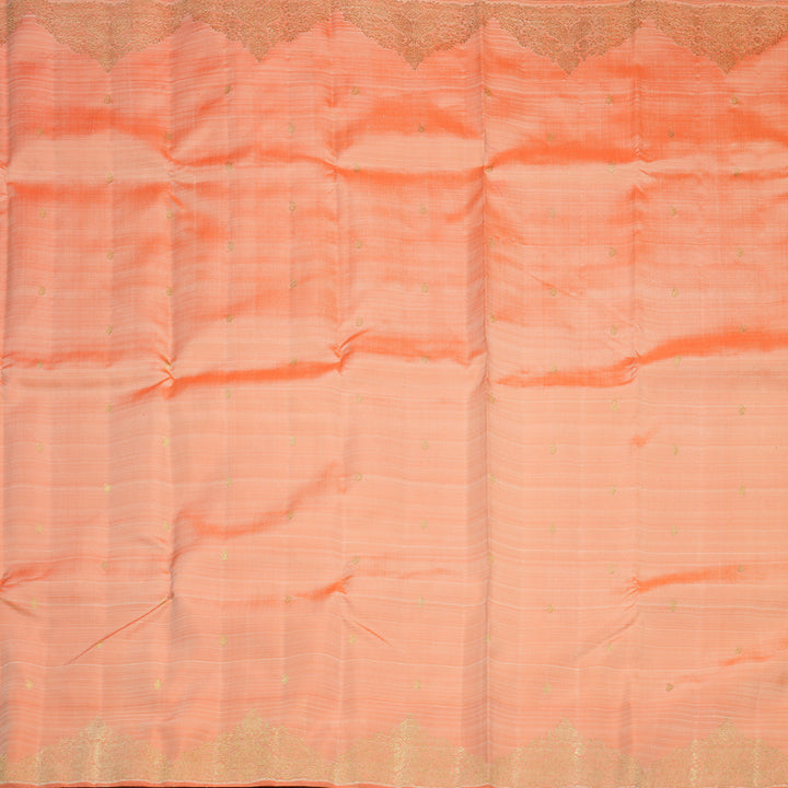 Hayagrivas Handloom Peach Orange Kanjivaram Silk Saree KBFL153F1-1-SBS