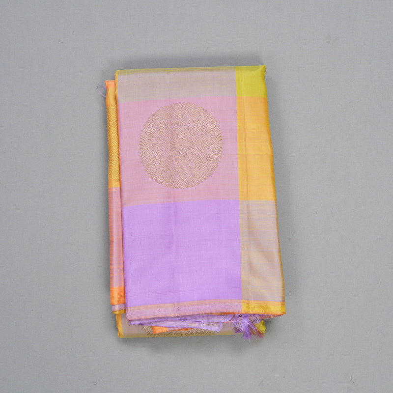 Hayagrivas Handloom Pastel Checks Kanjivaram Silk Saree KBFL163F1-1