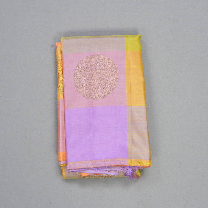 Hayagrivas Handloom Pastel Checks Kanjivaram Silk Saree KBFL163F1-1
