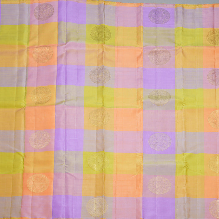 Hayagrivas Handloom Pastel Checks Kanjivaram Silk Saree KBFL163F1-1