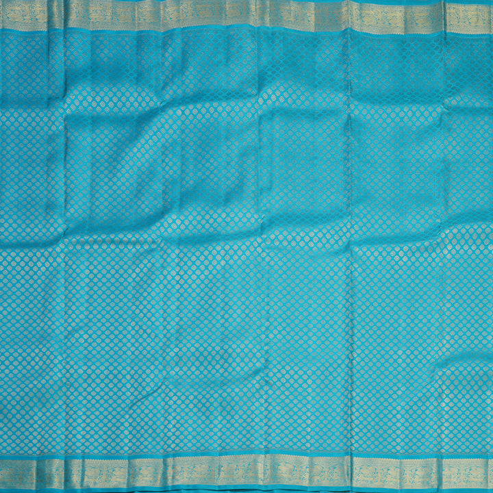 Hayagrivas Handloom Sky Blue Kanjivaram Silk Saree KBFL167F1-1