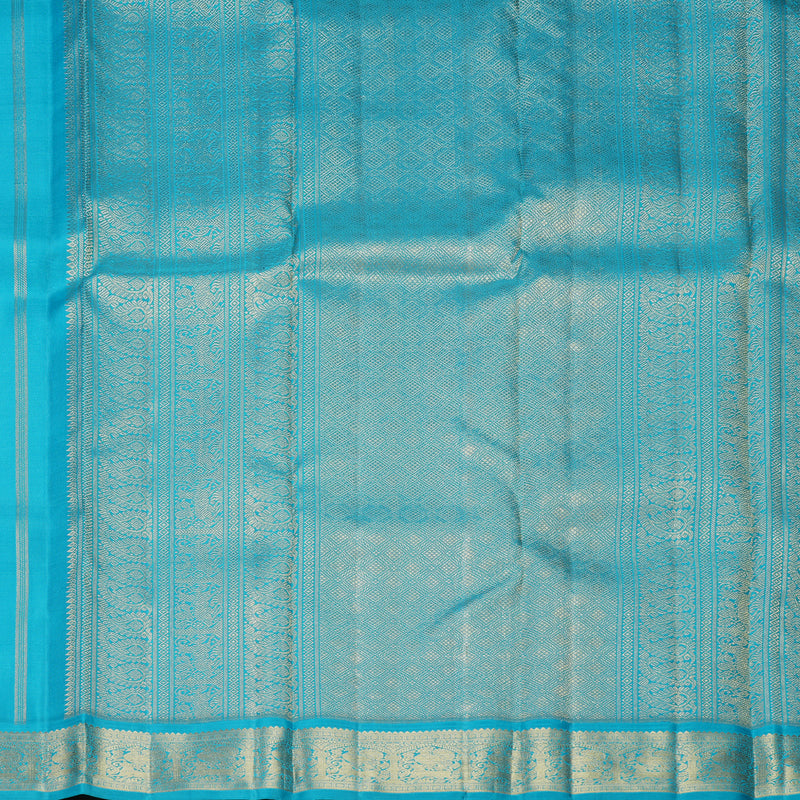 Hayagrivas Handloom Sky Blue Kanjivaram Silk Saree KBFL167F1-1