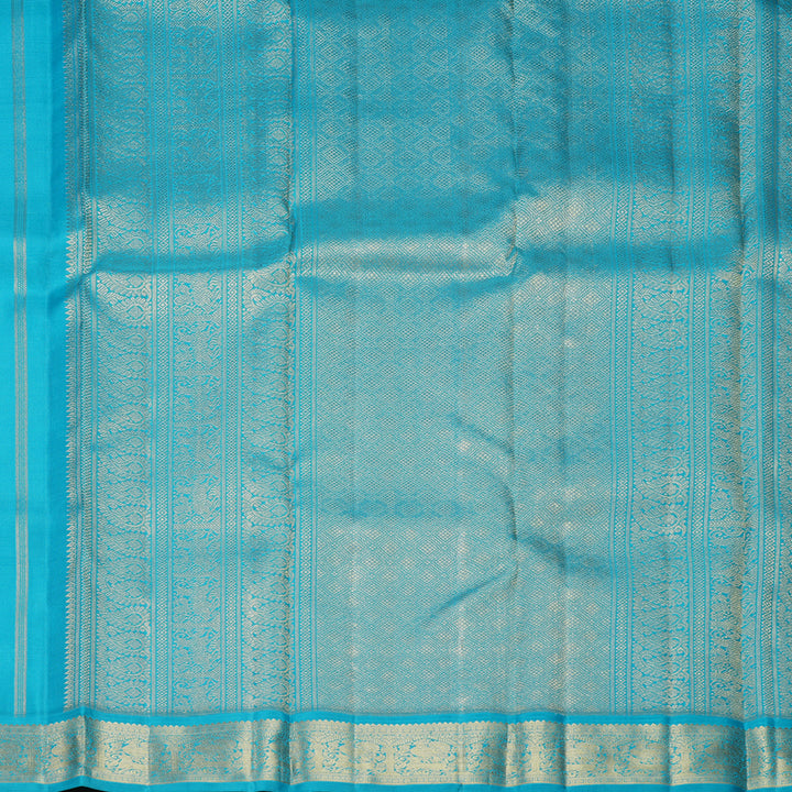 Hayagrivas Handloom Sky Blue Kanjivaram Silk Saree KBFL167F1-1