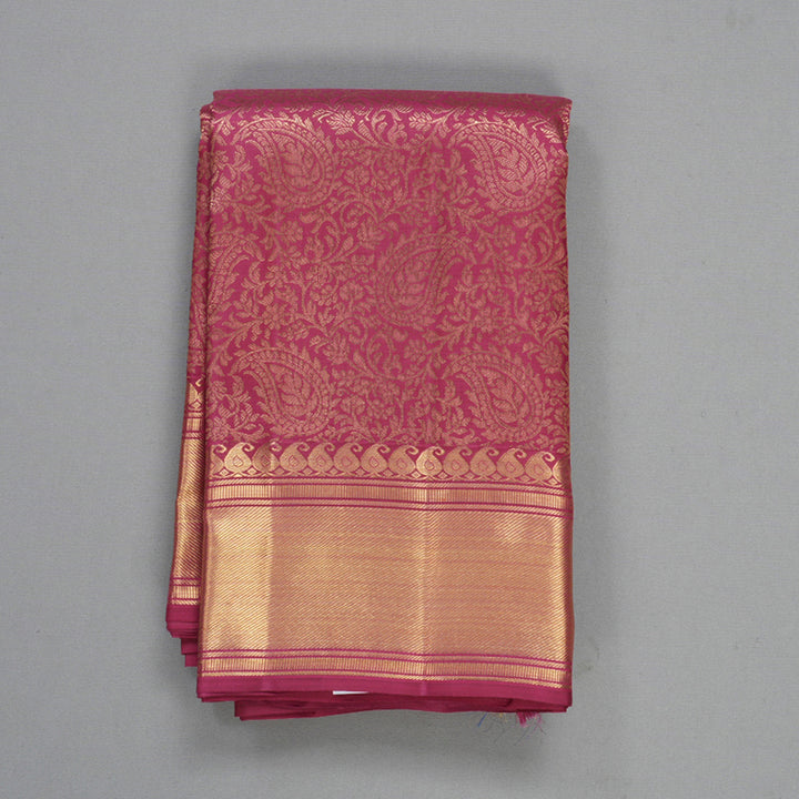 Hayagrivas Handloom Pink Kanjivaram Silk Saree KBFL169F1-1