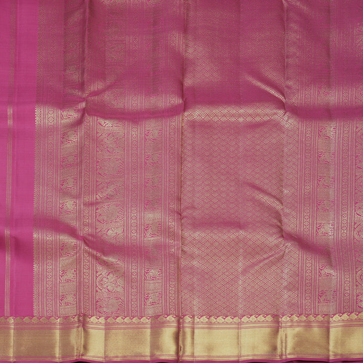 Hayagrivas Handloom Pink Kanjivaram Silk Saree KBFL169F1-1