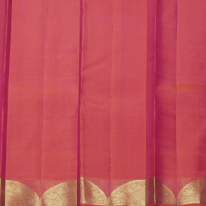 Hayagrivas Handloom Orangish-Pink Kanjivaram Silk Saree KBFL170F1-1