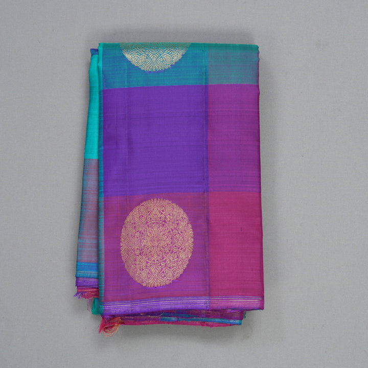 Hayagrivas Handloom Multicolour Checks Kanjivaram Silk Saree KBFL171F1-1-SBS