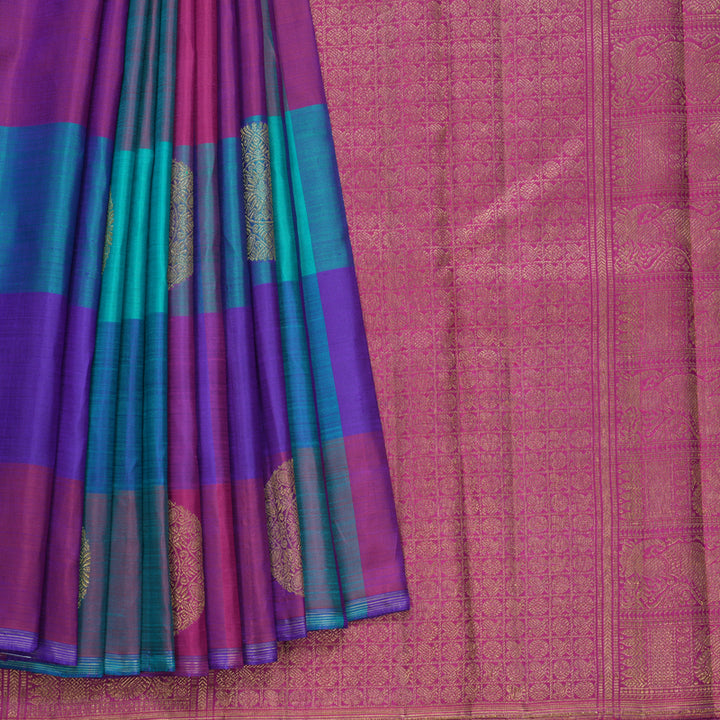 Hayagrivas Handloom Multicolour Checks Kanjivaram Silk Saree KBFL171F1-1-SBS