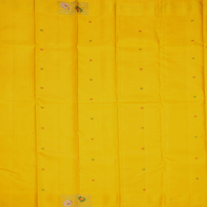Hayagrivas Handloom Lemon Yellow Kanjivaram Silk Saree KBFL172F1-1-SBS