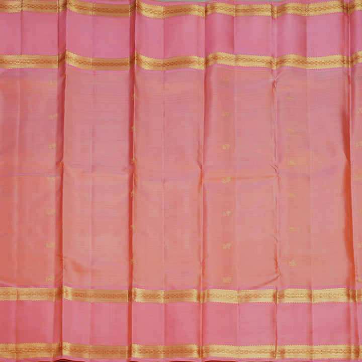 Hayagrivas Handloom Rose Pink Kanjivaram Silk Saree KBFL185F1-1