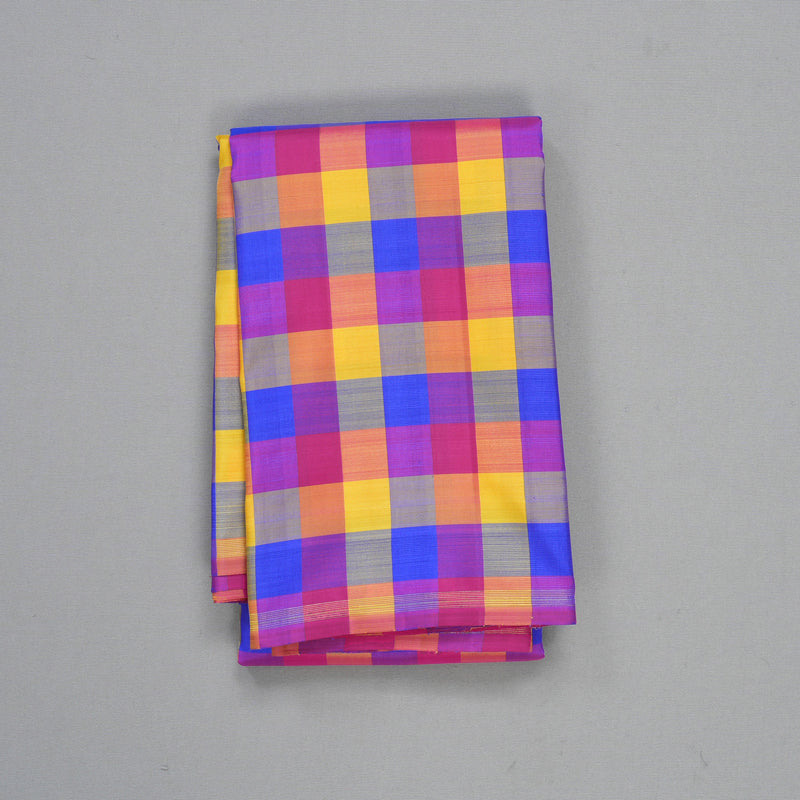 Hayagrivas Handloom Multicolour Checks Kanjivaram Silk Saree KBFL187F1-1