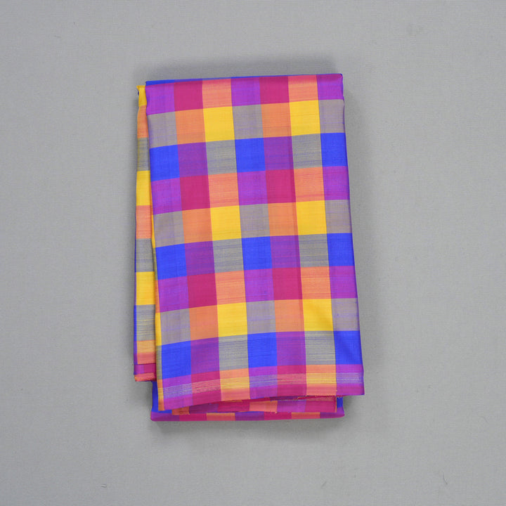 Hayagrivas Handloom Multicolour Checks Kanjivaram Silk Saree KBFL187F1-1