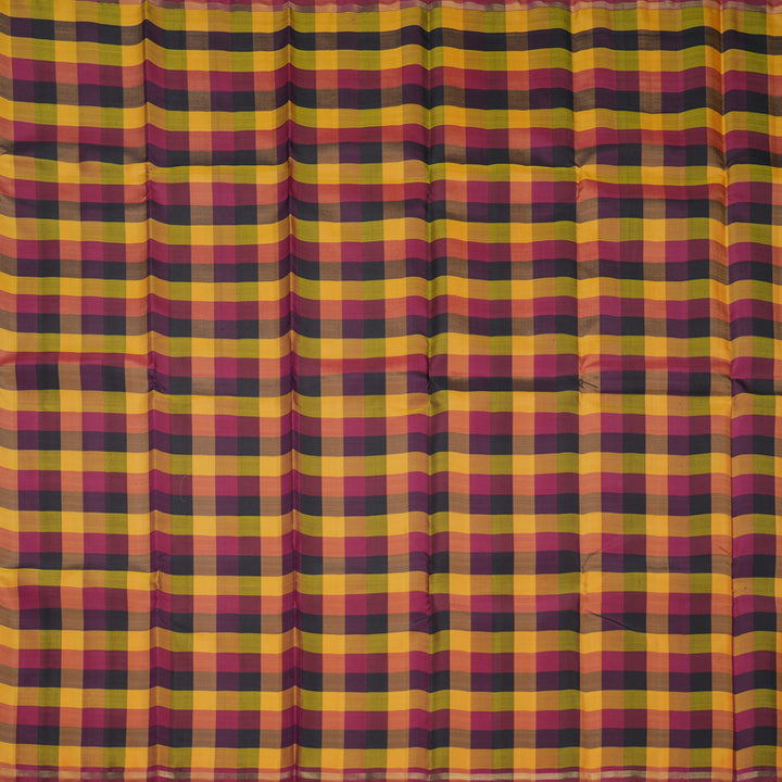 Hayagrivas Handloom Multicolour Checks Kanjivaram Silk Saree KBFL214G1-1-SBS-BF214
