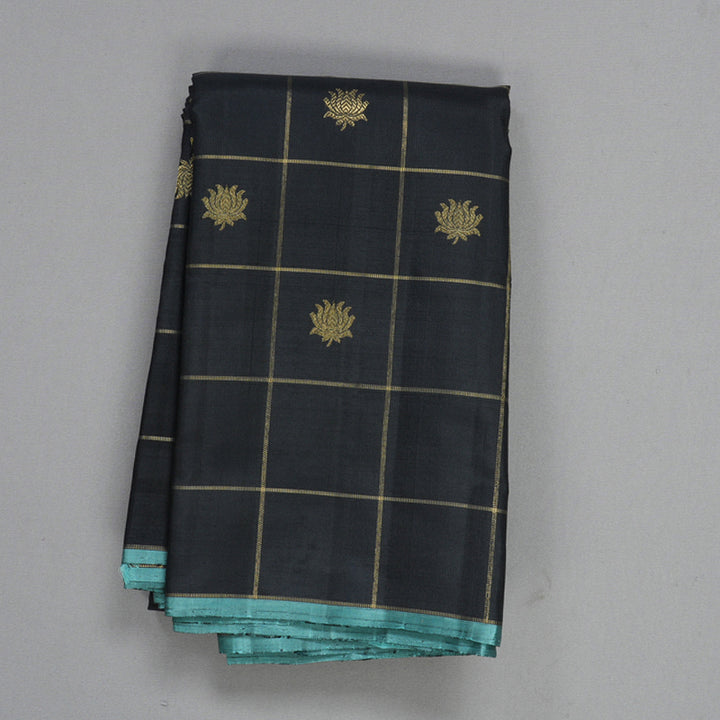 Hayagrivas Handloom Black Kanjivaram Silk Saree KBFL212G1-1-SBS-BF212-SBS-BF212