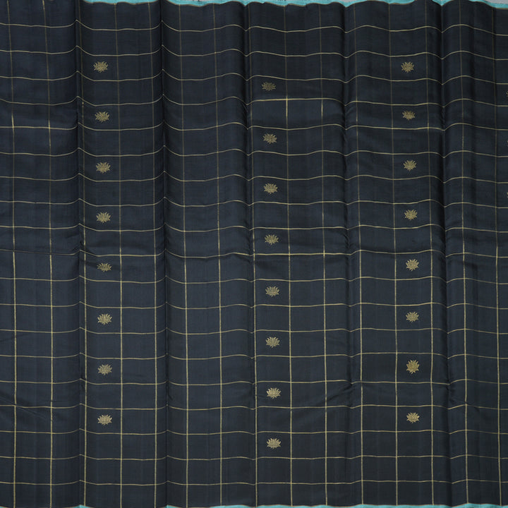 Hayagrivas Handloom Black Kanjivaram Silk Saree KBFL212G1-1-SBS-BF212-SBS-BF212